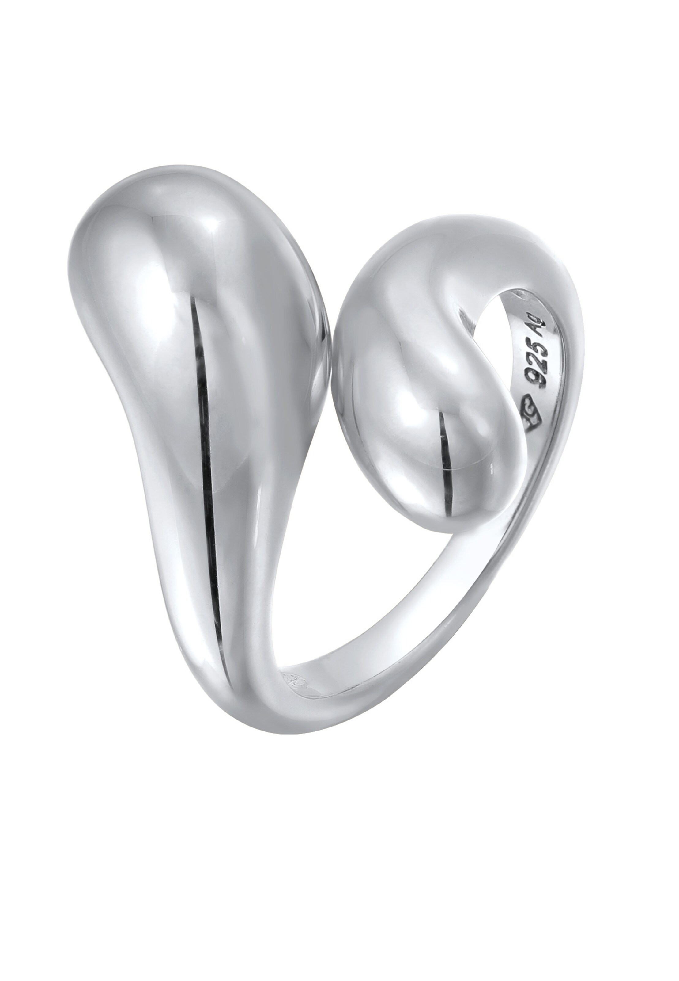ELLI PREMIUM Ring 'Chunky' in Silber: Vorderseite