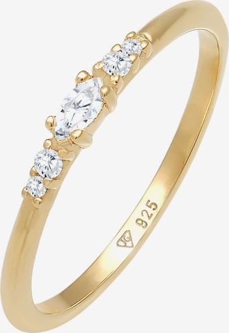ELLI Ring Kristall Ring, Verlobungsring in Gold: front
