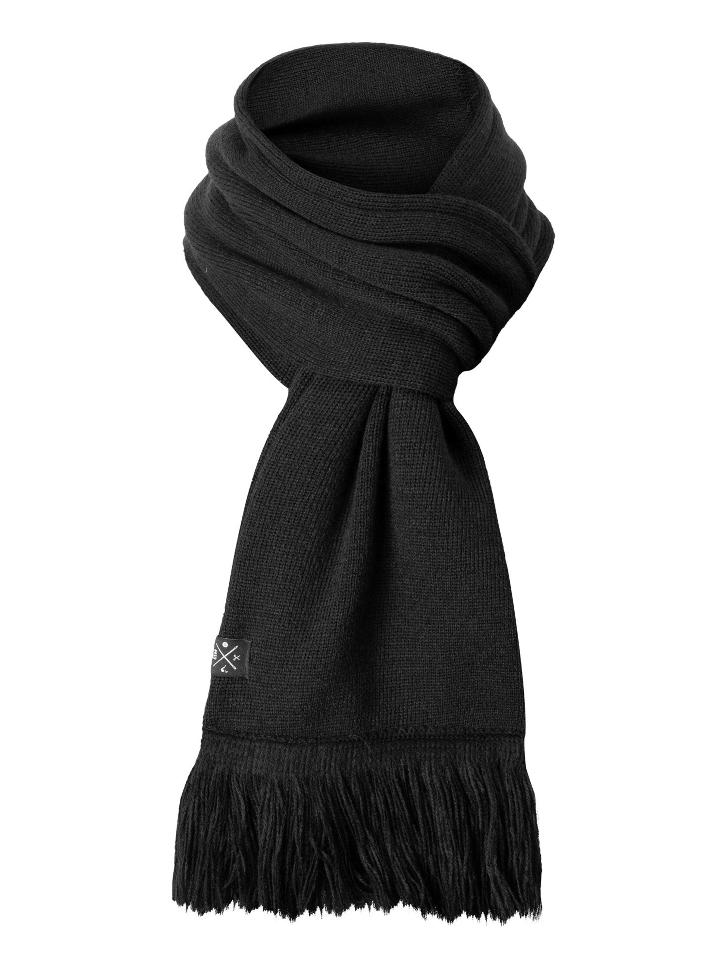 Manufaktur13 Scarf 'Fringe' in Black: front