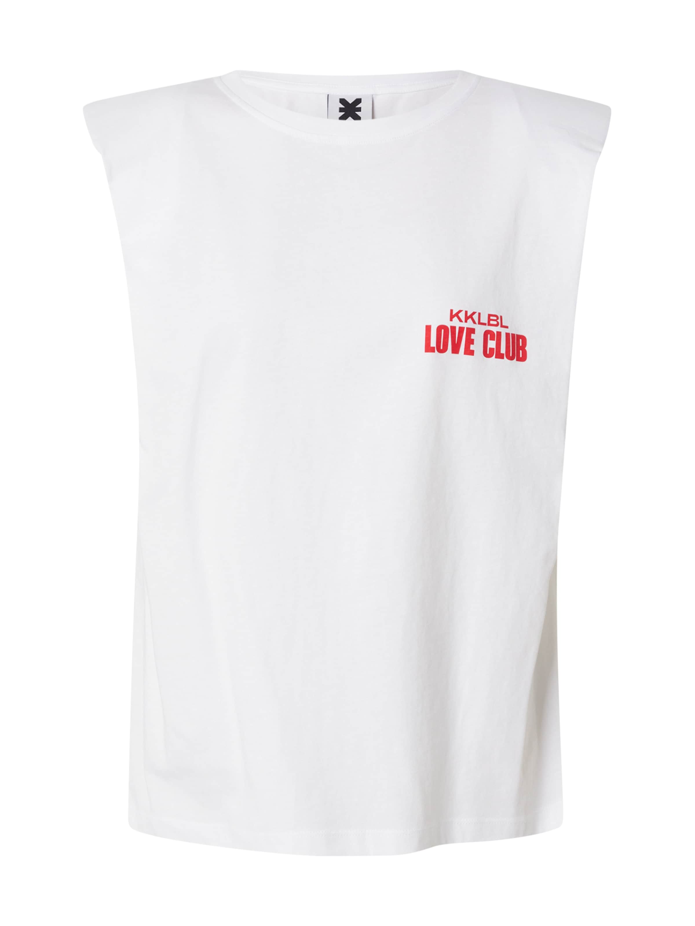 Karo Kauer Μπλουζάκι 'Love Club' σε λευκό: μπροστά