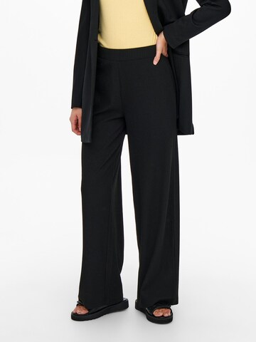 Wide Leg Pantalon 'Nella' ONLY en noir : devant