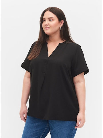 Zizzi - Blusa 'VANNI' em preto: frente