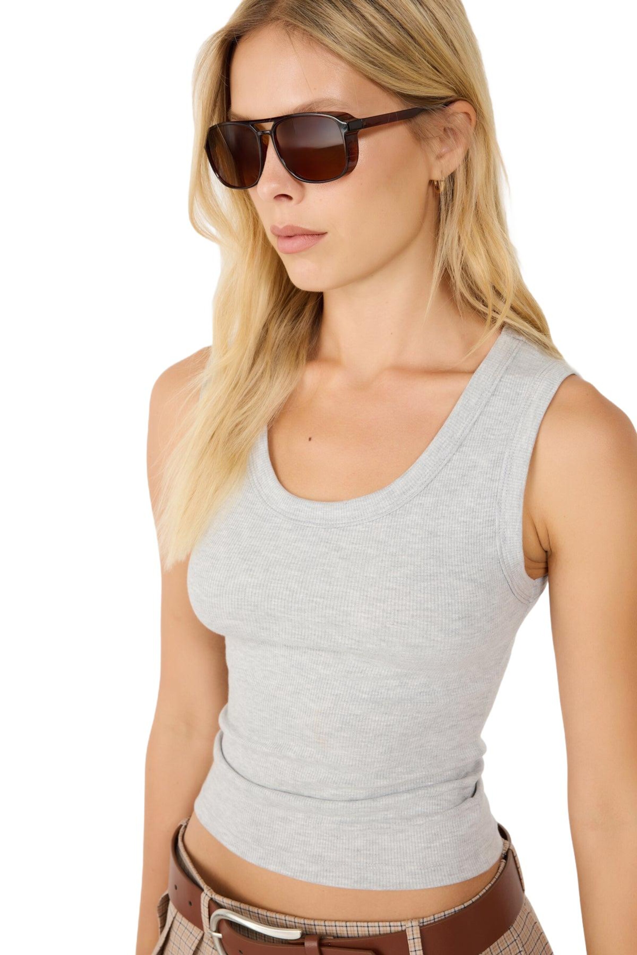 Alexa Dash Top in Grey