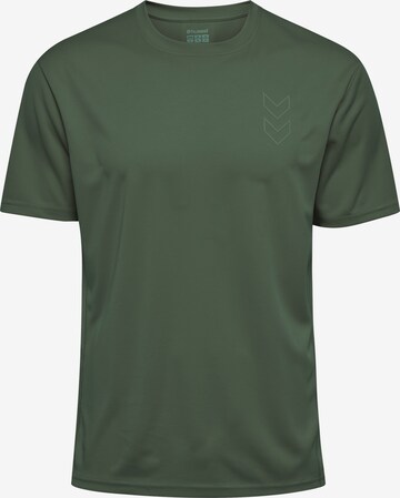 T-Shirt fonctionnel Hummel en vert : devant