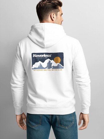 Neverless Zip-Up Hoodie 'Neverless Expedition' in White