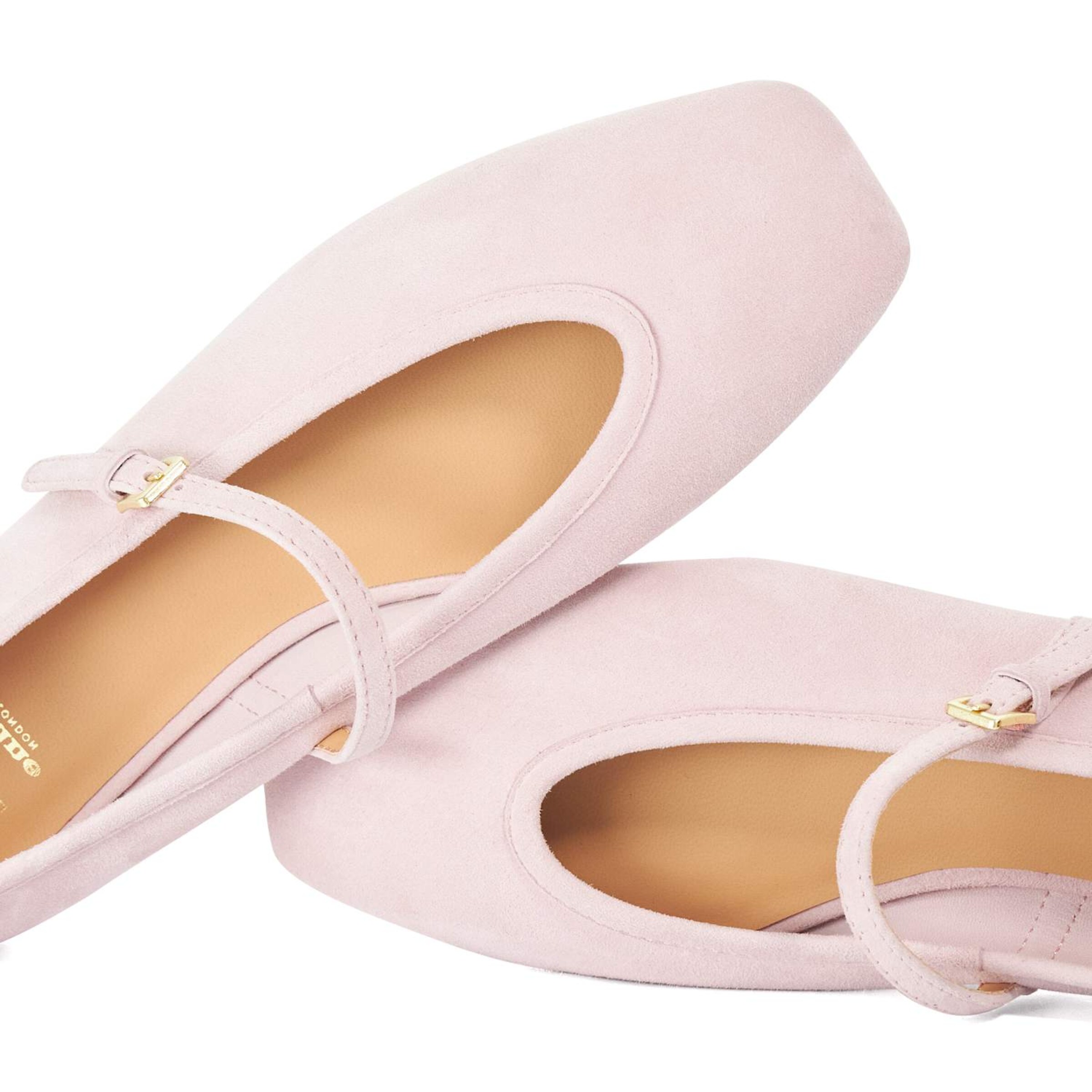 Dune LONDON Ballerina met riempjes 'Heartthrob' in Roze