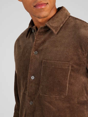 Samsøe Samsøe Regular fit Button Up Shirt 'DAMON' in Brown