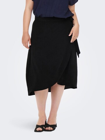 ONLY Carmakoma - Falda 'Aster' en negro: frente