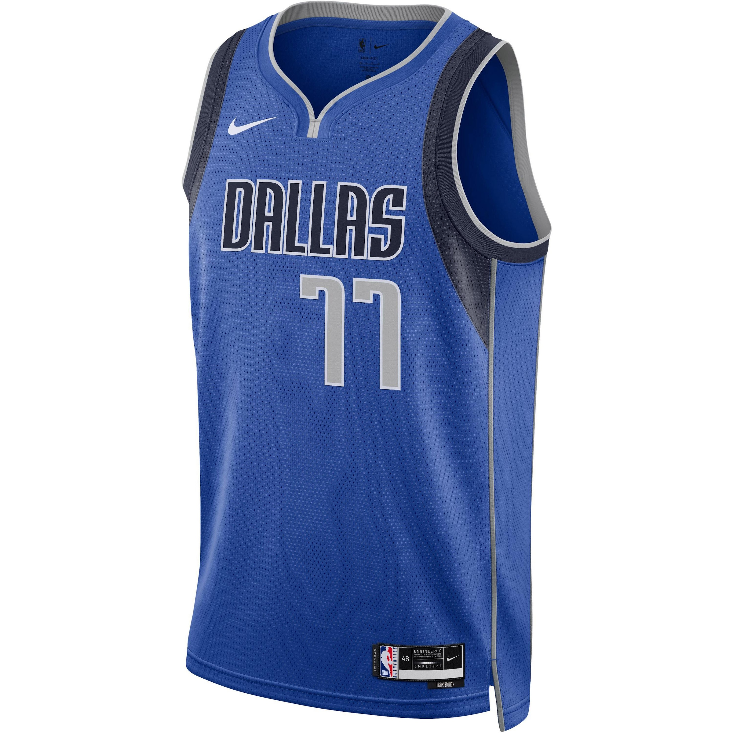 NIKE Performance Shirt 'Luka Doncic Dallas Mavericks' in Blue: front