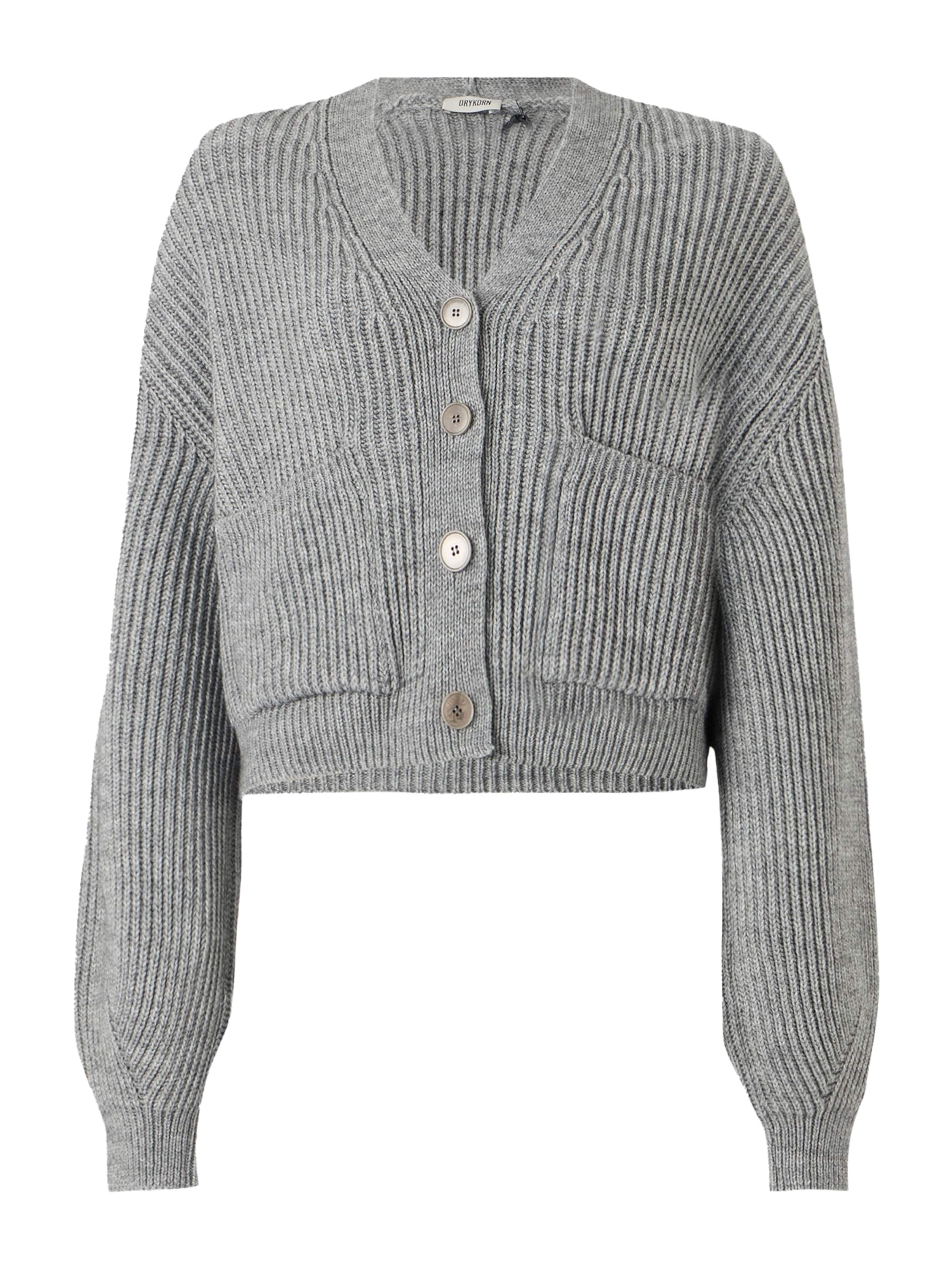 DRYKORN Вязаная кофта 'COOPIE_2' в Серый: спереди
