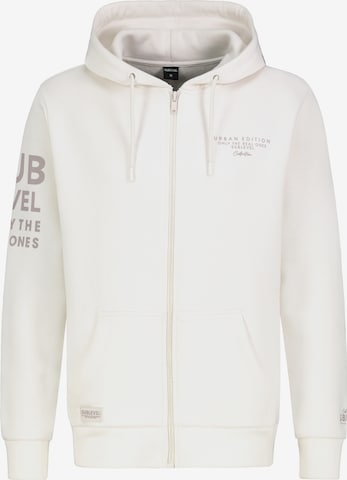 Sublevel Zip-Up Hoodie in White: front