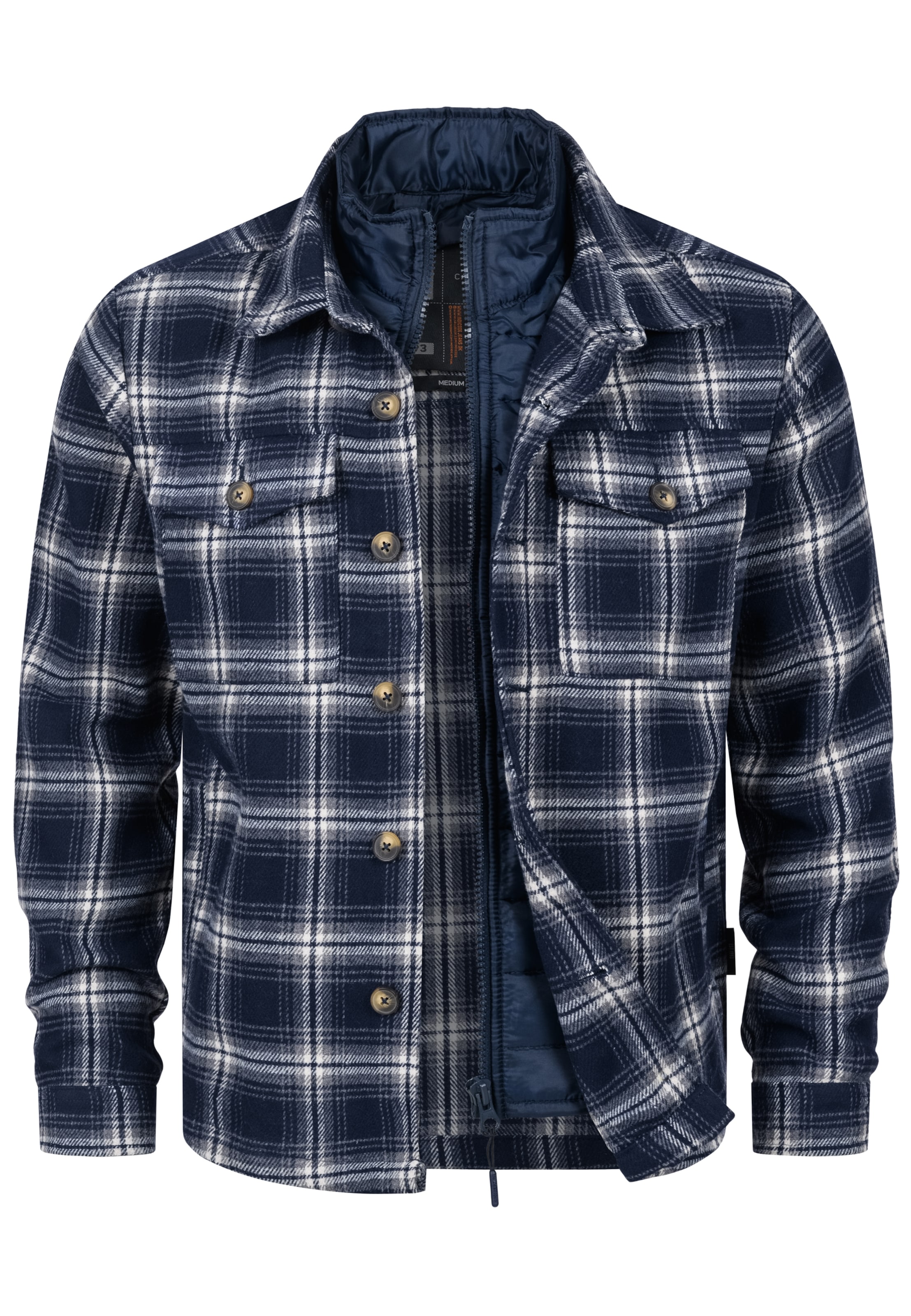 INDICODE JEANS Tussenjas in Blauw: voorkant