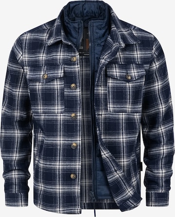INDICODE JEANS Between-Season Jacket in Blue: front
