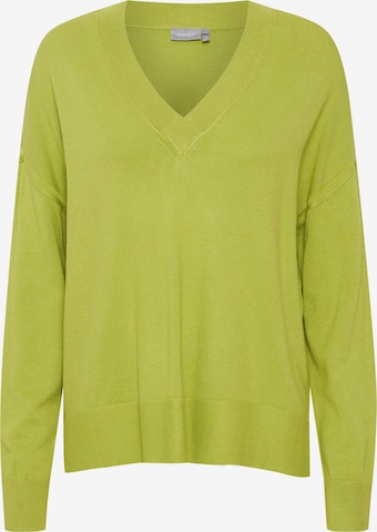 Fransa Sweater 'Blume' in Green: front