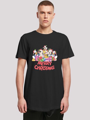 F4NT4STIC T-Shirt 'Disney Micky Maus Weihnachten' in Schwarz: predná strana