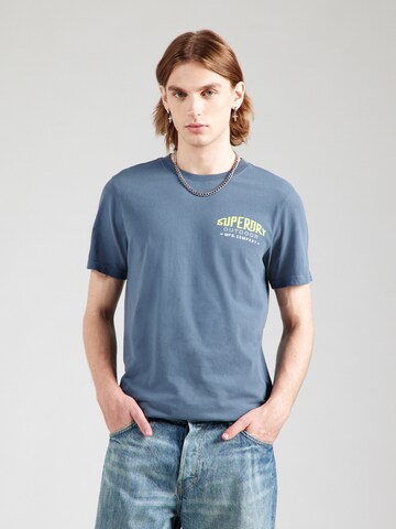 T-Shirt 'MOUNTAIN' Superdry en bleu