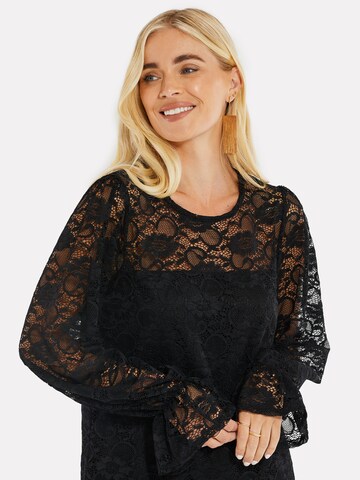 Threadbare Blouse 'Dove' in Black