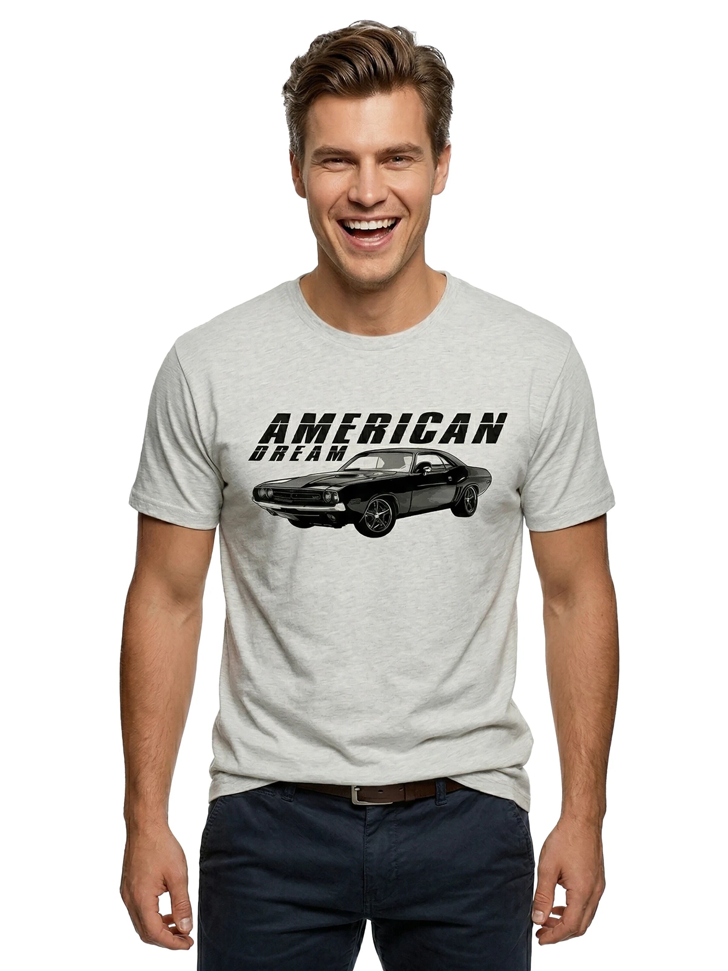 MAKAYA Shirt 'American Dream' in Grey
