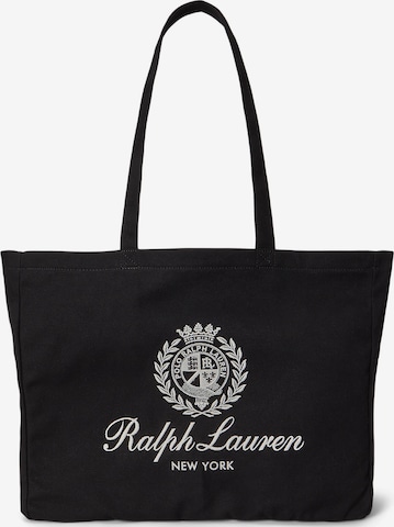 Cabas Polo Ralph Lauren en noir : devant