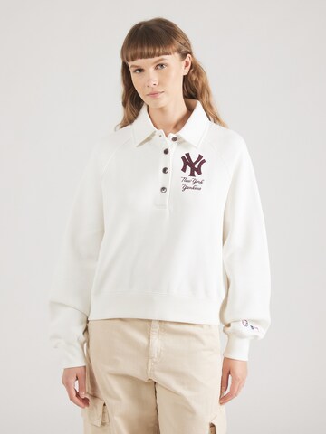 Champion Authentic Athletic Apparel Sweatshirt in White: front