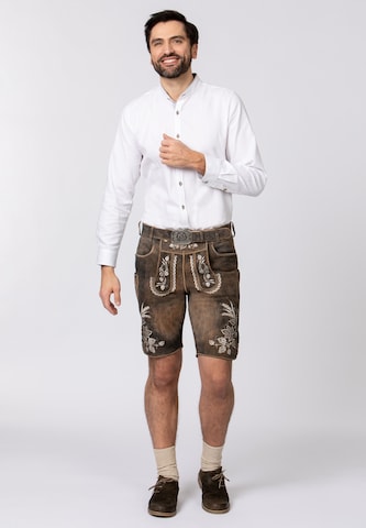 STOCKERPOINT Regular Traditional Pants 'Almbräu' in Brown