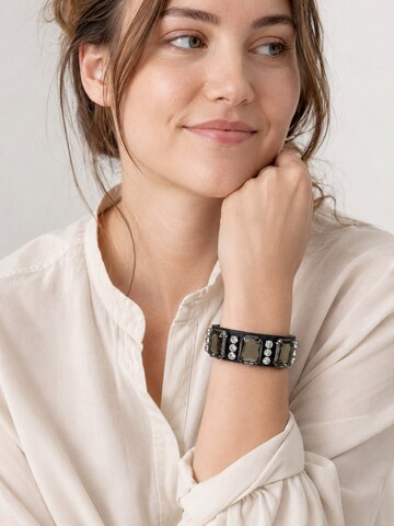 COLLEZIONE ALESSANDRO Bracelet 'Crystal' in Black