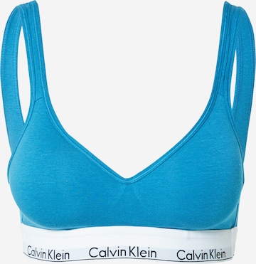 Calvin Klein Сутиен в синьо: отпред