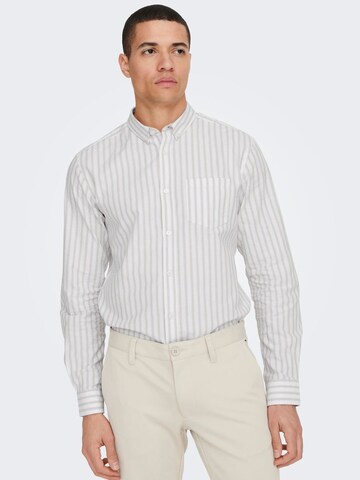 Only & Sons Regular fit Overhemd in Beige