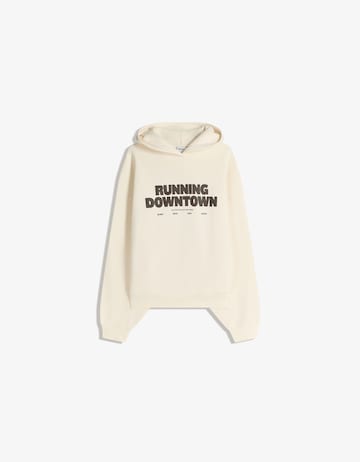 Bershka Sweatshirt in Beige: front