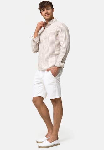 Coupe regular Chemise 'Brayden' INDICODE JEANS en beige
