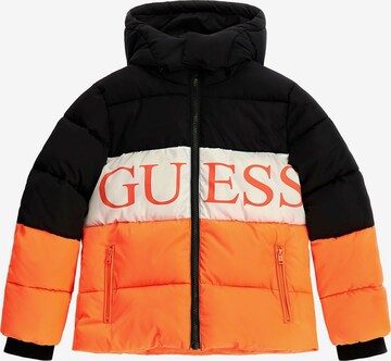 GUESS Winter Jacket in Orange: front