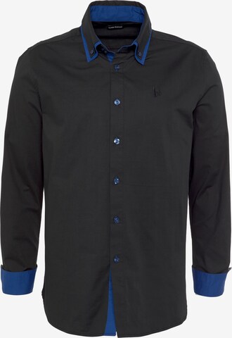 BRUNO BANANI Regular fit Business Shirt in Black: front