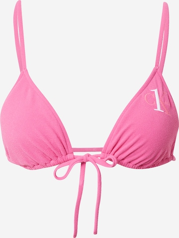 Calvin Klein Swimwear Trojúhelníková Horní díl plavek – pink: přední strana