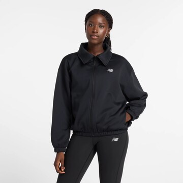 new balance Athletic fleece jacket in Black: front