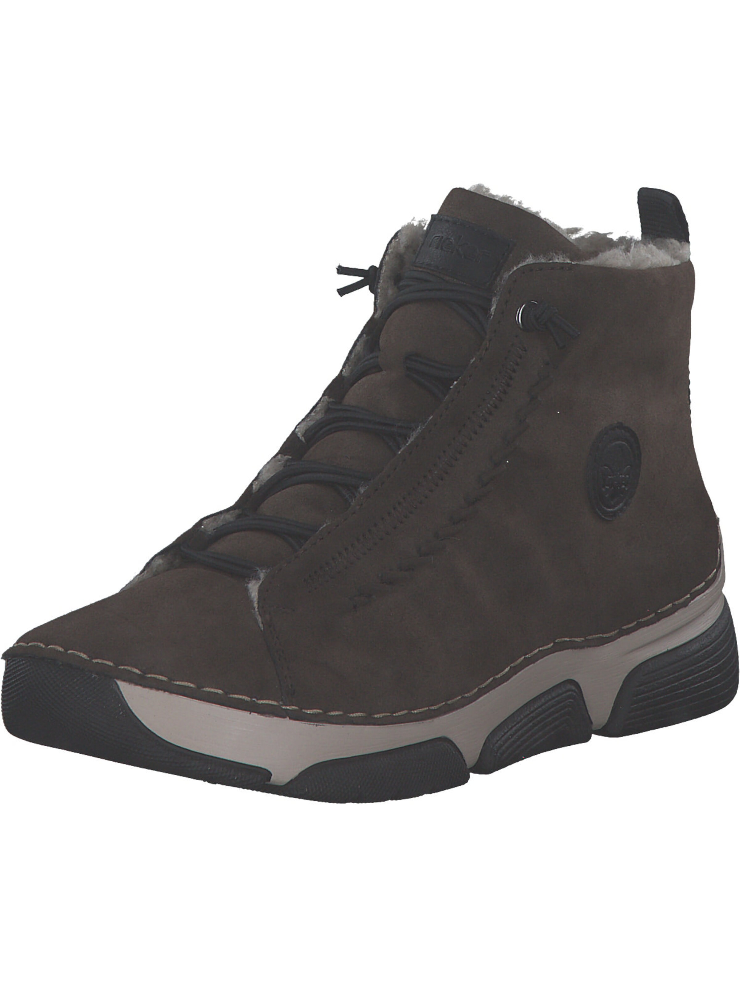 Bottes à lacets '45912' Rieker en marron : devant