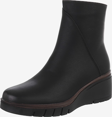 Ital-Design Stiefelette in Schwarz: Vorderseite