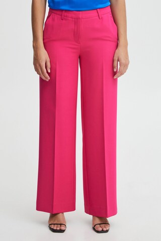 ICHI Loosefit Broek 'Lexi' in Roze: voorkant