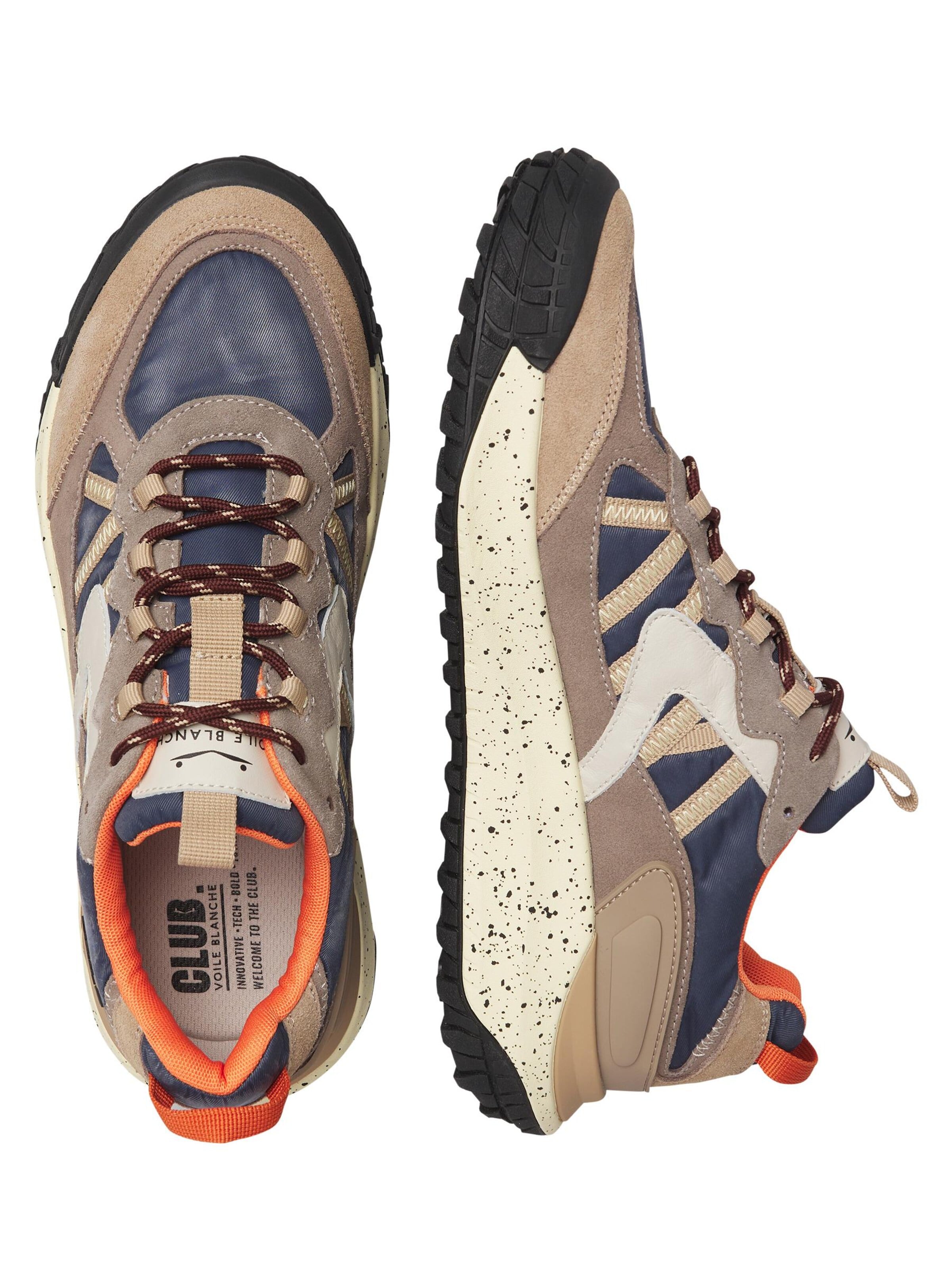 Baskets basses 'CLUB ACT 2 M.' Voile blanche en marron : devant
