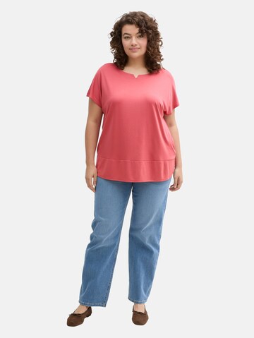 Tom Tailor Women + Shirt in Rood