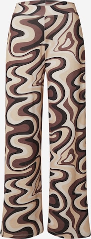 EDITED Wide leg Broek 'Dahlia' in Gemengde kleuren: voorkant