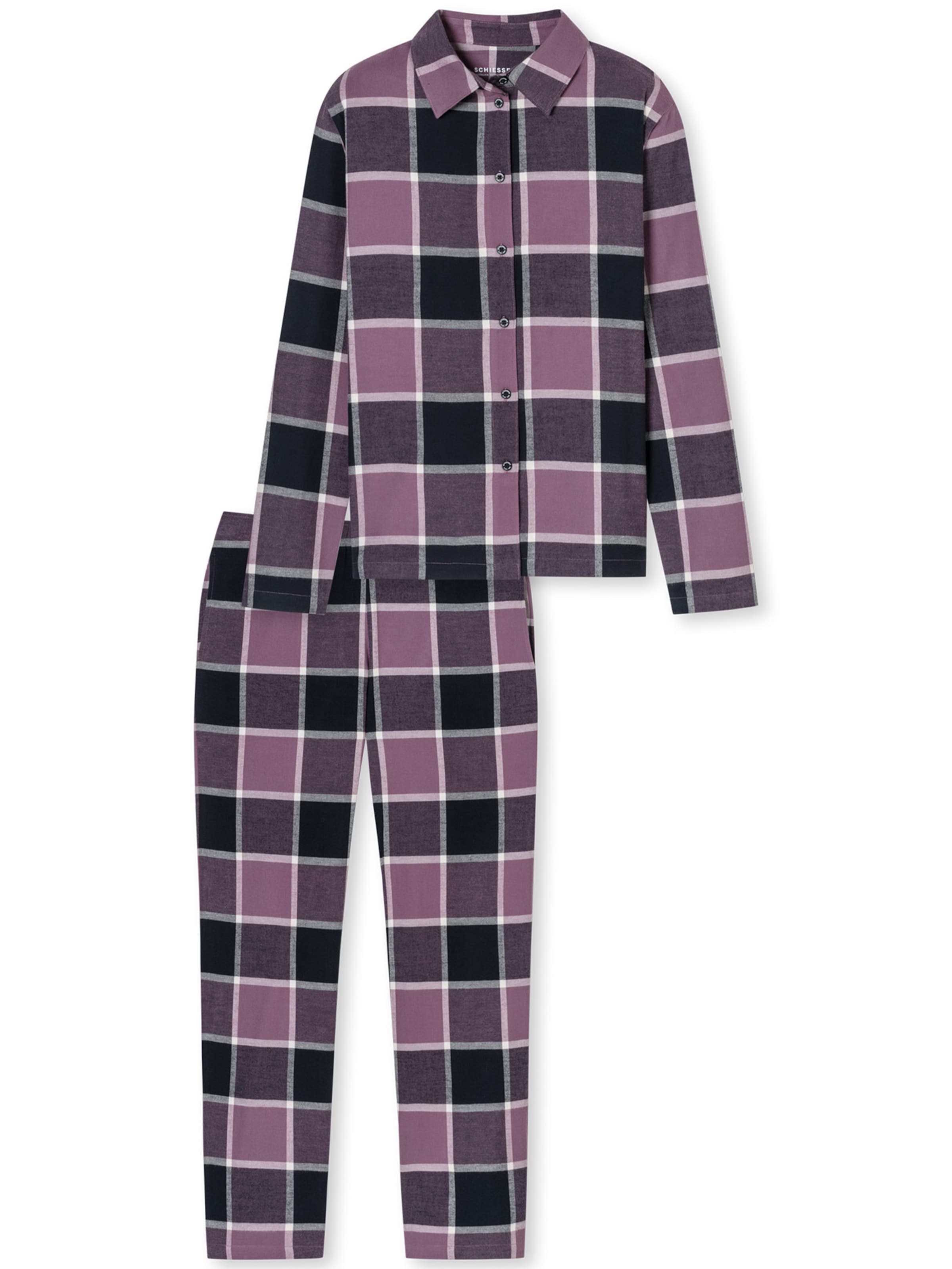 SCHIESSER Pyjama in Lila: voorkant