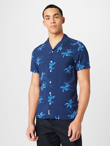 BLEND Regular fit Button Up Shirt in Blue: front