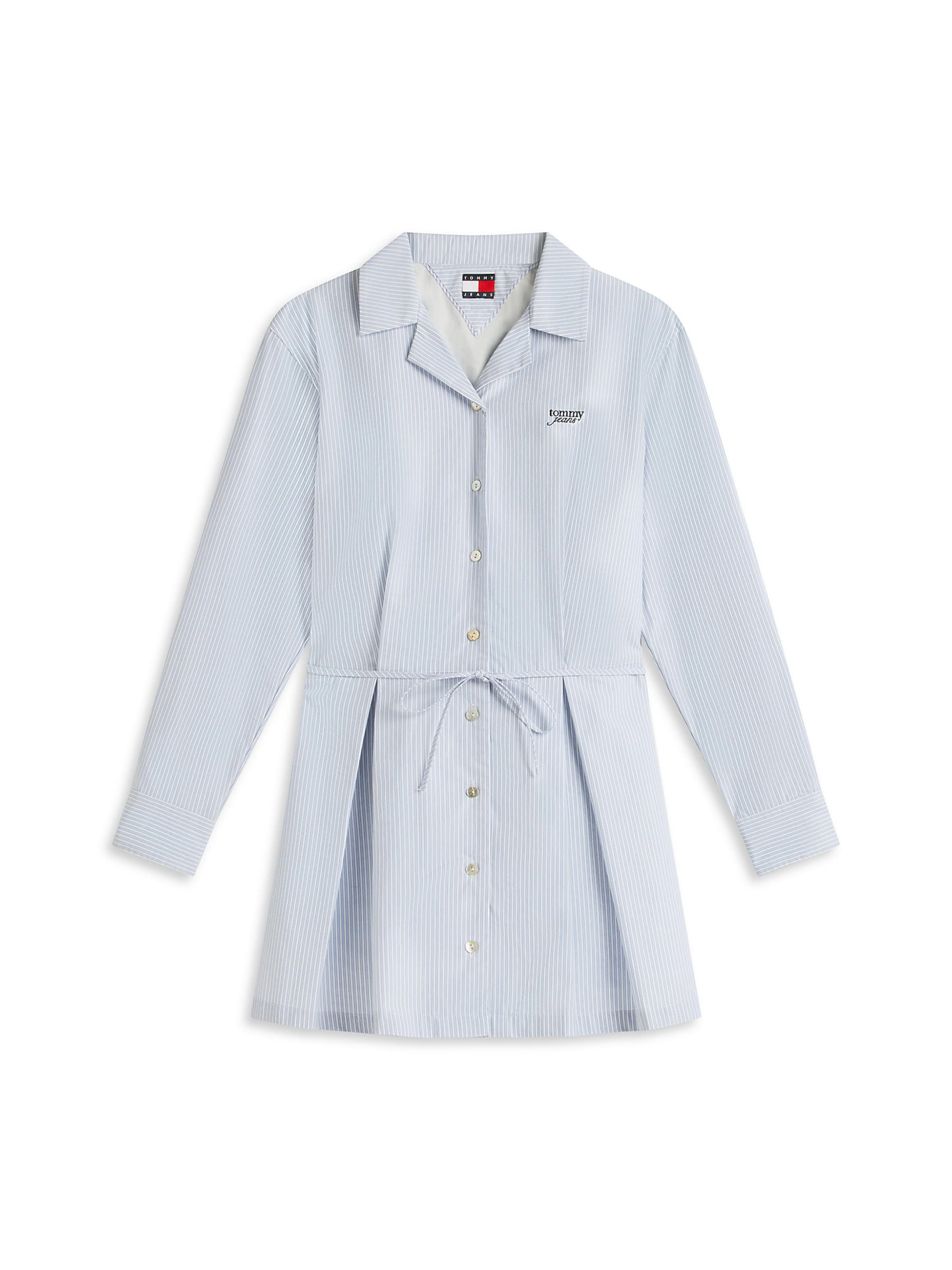 Tommy Jeans Blousejurk in 32 in de kleur Hemelsblauw / Wit, Productweergave