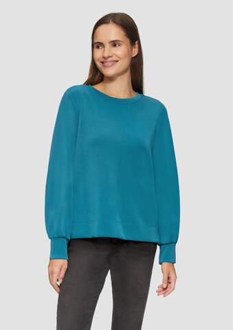 s.Oliver Sweatshirt in Blauw: voorkant