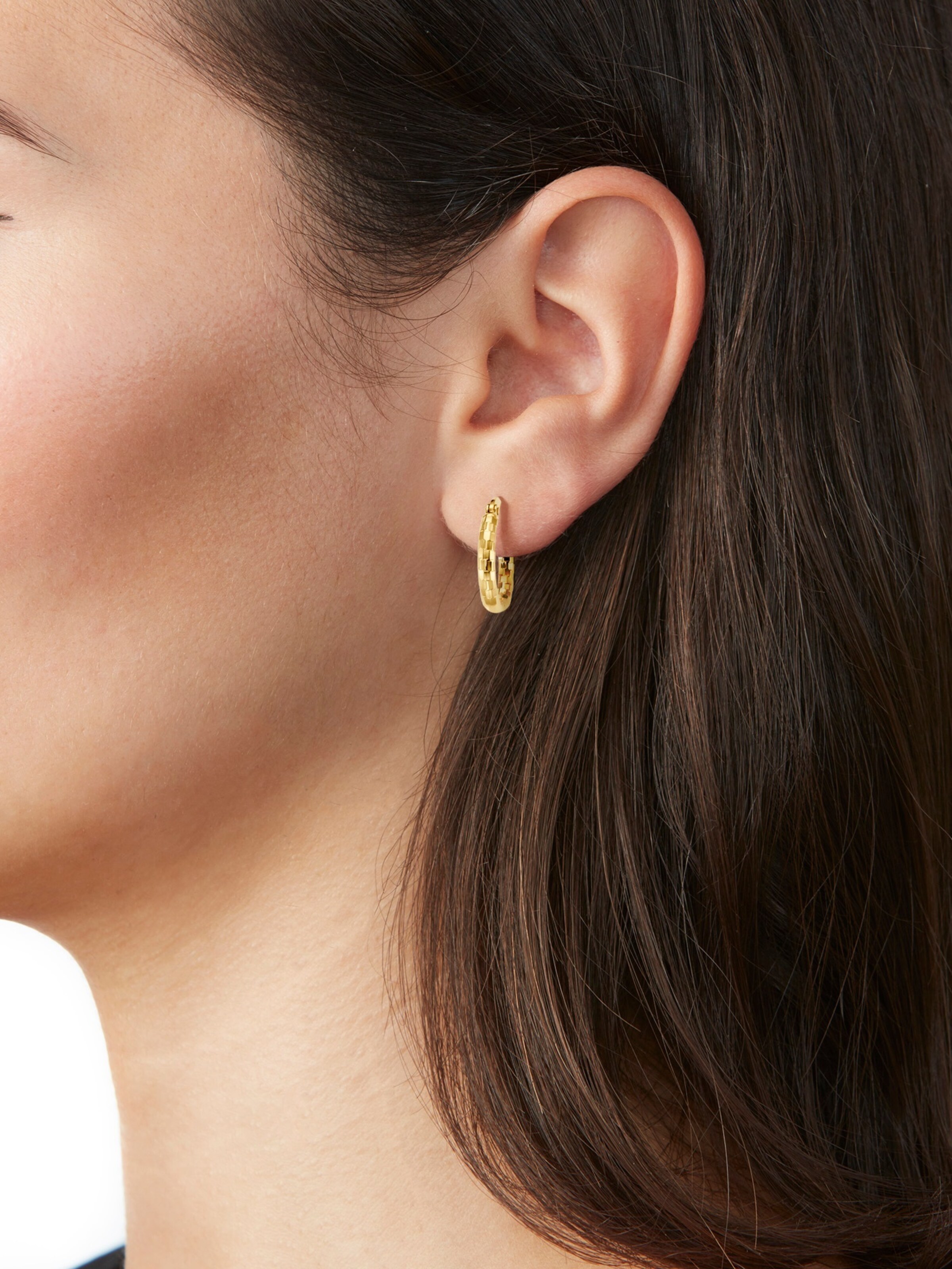 Boucles d'oreilles Luigi Merano en or : devant