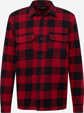 TOM TAILOR DENIM Regular fit Button Up Shirt in Red: front