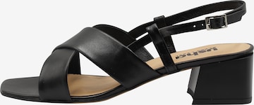 usha BLACK LABEL Sandalen met riem in Zwart: voorkant