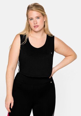 SHEEGO Sports Top in Black: front