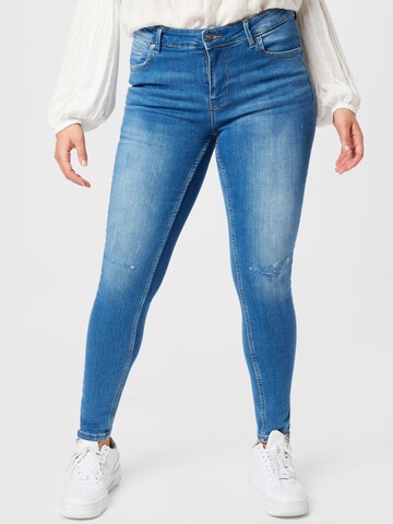 ONLY Carmakoma Skinny Jeans 'Karla' in Blauw: voorkant