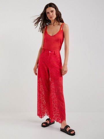 Desigual Wide leg Broek 'Austin' in Rood